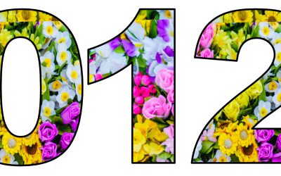 Kolorowe kwiaty: Cyfry i znaki specjalne