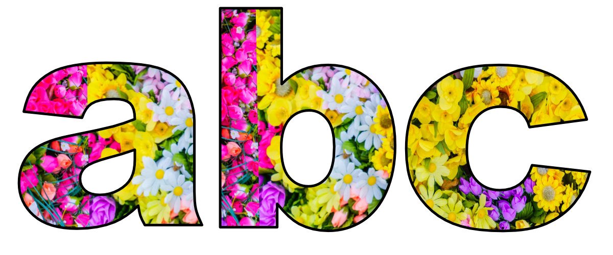 Kolorowe kwiaty: Litery małe
