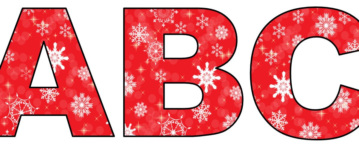 Płatki śniegu: litery duże
