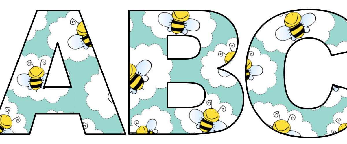 Pszczółki: Litery duże