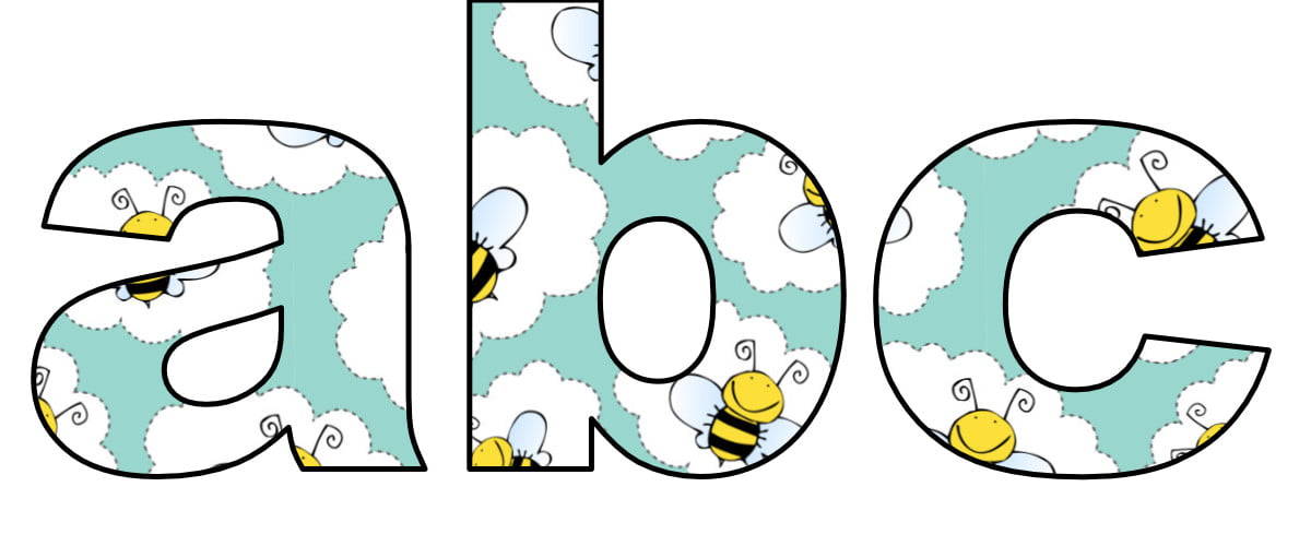 Pszczółki: Litery małe