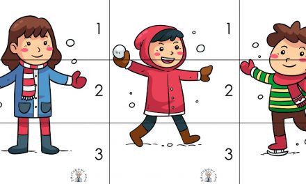 Karty pracy: Puzzle 3 elementy: Zima