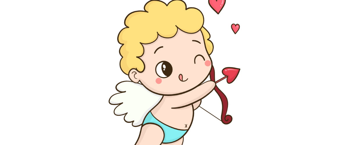 Dekoracje do druku: Amorek (10 szablonów)