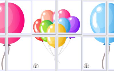 Dekoracje XXL do druku: Balony (10 szablonów)