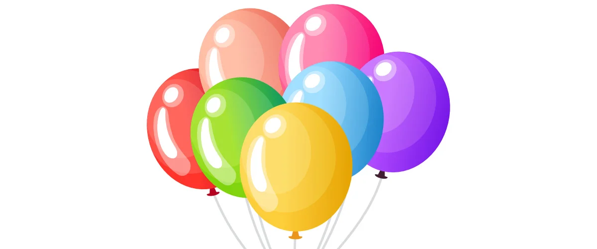 Dekoracje do druku: Balony (10 szablonów)