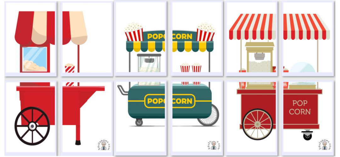 Dekoracje XXL: Maszyna do robienia popcornu (7 szablonów)