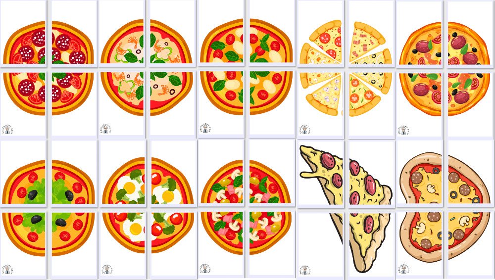 Dekoracje XXL do druku: Pizza (10 szablonów)