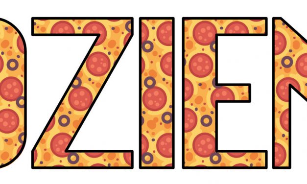 Napis do druku: Dzień Pizzy z salami