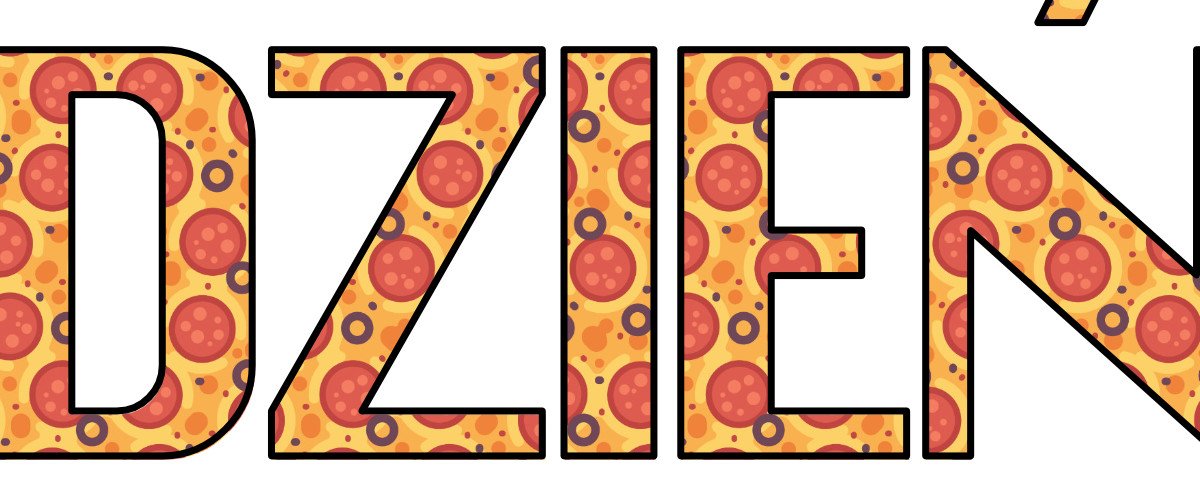 Napis do druku: Dzień Pizzy z salami