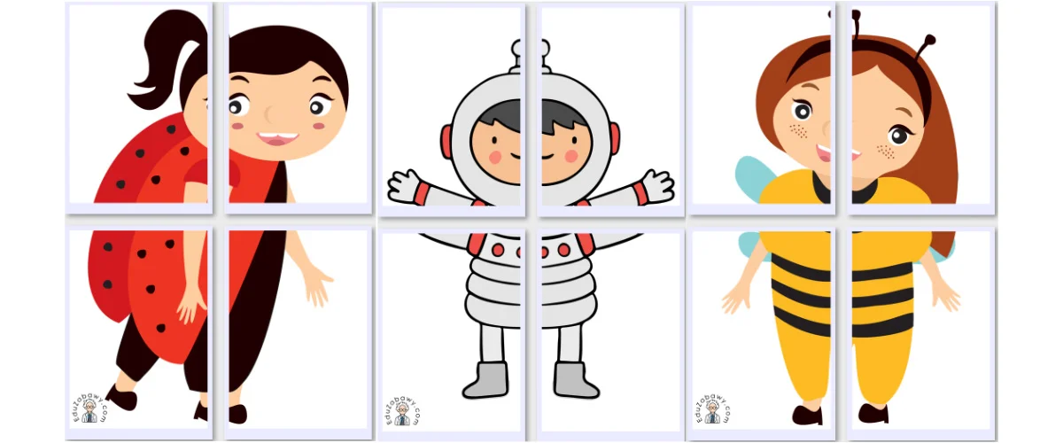 Dekoracje XXL do druku: Przebrane dzieci (10 szablonów)