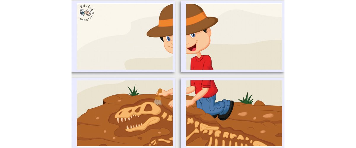 Dekoracje XXL do druku: Paleontolog