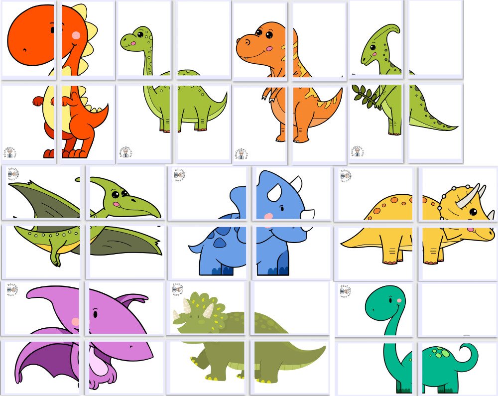 Dekoracje XXL do druku: Dinozaury (10 szablonów)