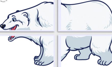 Dekoracje XXL do druku: Niedźwiedź Polarny (10 szablonów)