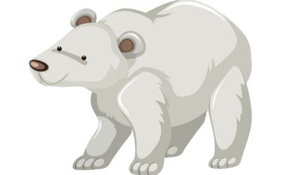 Dekoracje do druku: Niedźwiedź Polarny (10 szablonów)