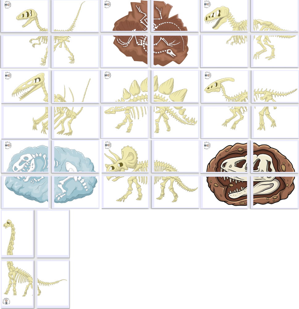 Dekoracje XXL do druku: Szkielet Dinozaura (10 szablonów)