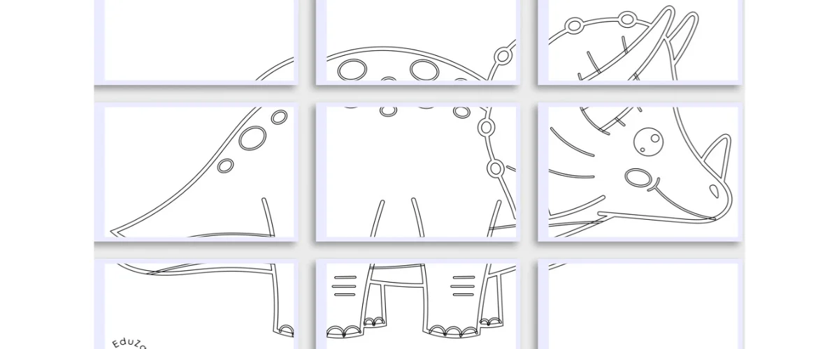 Kolorowanki XXL do druku: Dinozaury (10 szablonów)