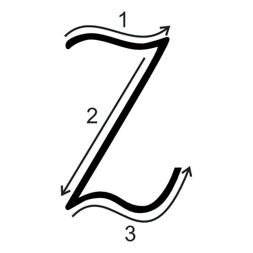 Nauka pisania litery Z