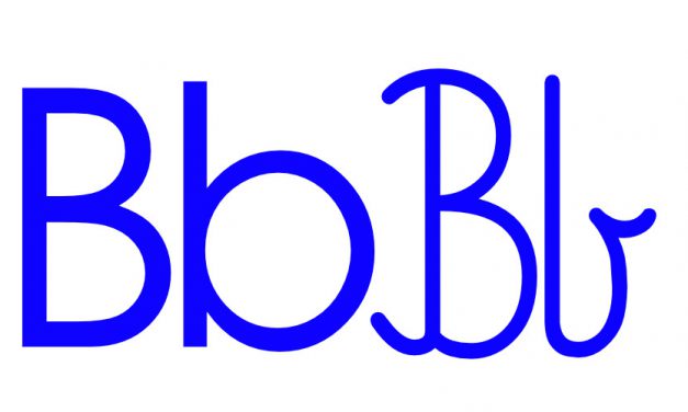 Niebieska spółgłoska B do alfabetu szorstkiego