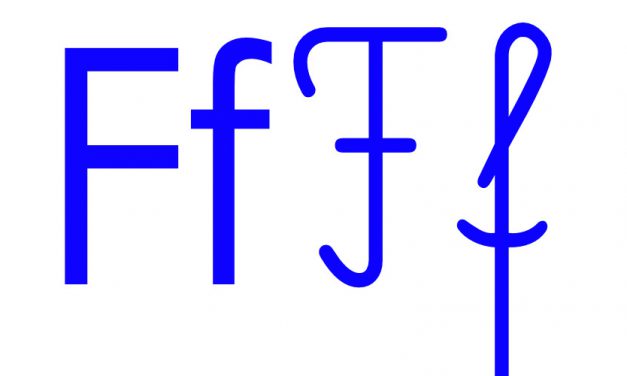 Niebieska spółgłoska F do alfabetu szorstkiego