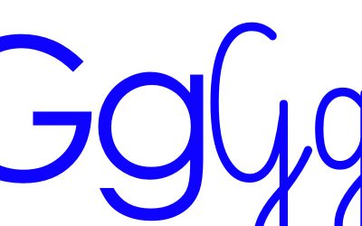 Niebieska spółgłoska G do alfabetu szorstkiego