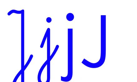 Niebieska spółgłoska J do alfabetu szorstkiego