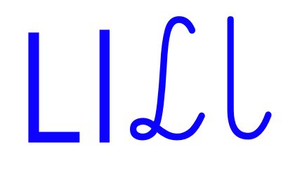 Niebieska spółgłoska L do alfabetu szorstkiego