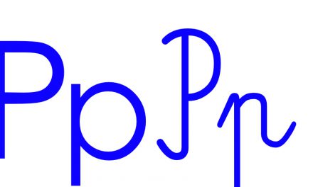 Niebieska spółgłoska P do alfabetu szorstkiego