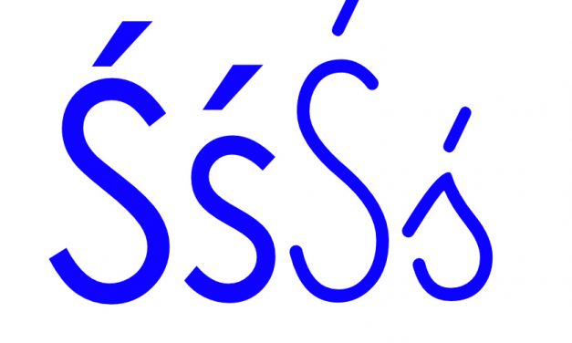 Niebieska spółgłoska Ś do alfabetu szorstkiego