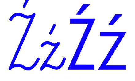 Niebieska spółgłoska Ź do alfabetu szorstkiego