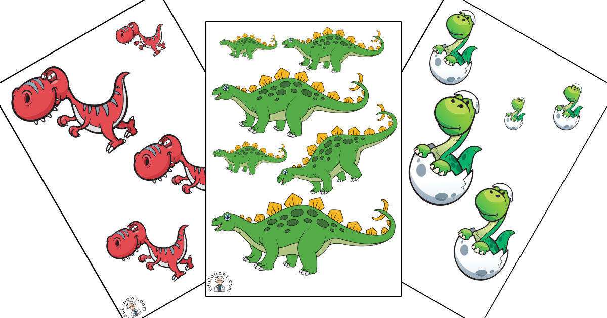 Karty pracy: Uszereguj: Dzień Dinozaura