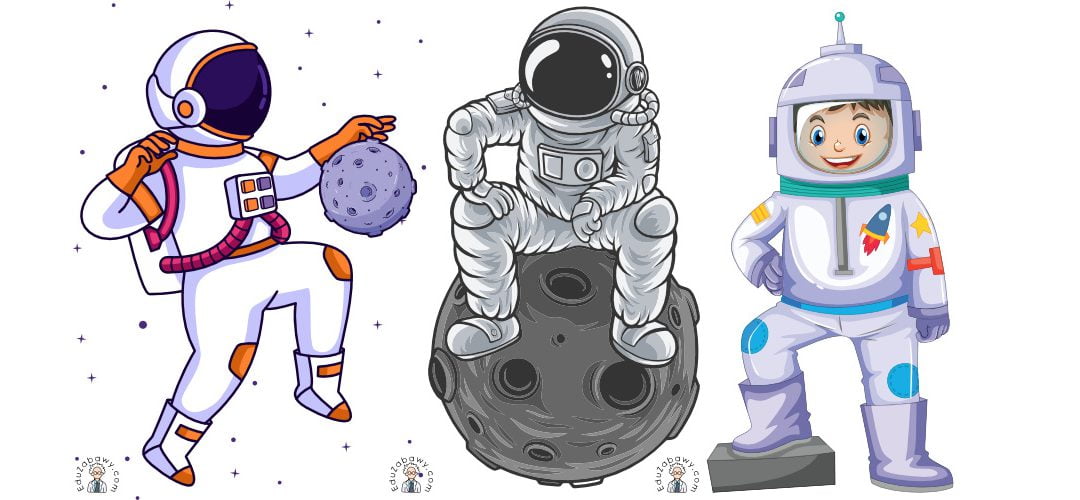 Dekoracje: Astronauta / kosmonauta (10 szablonów)