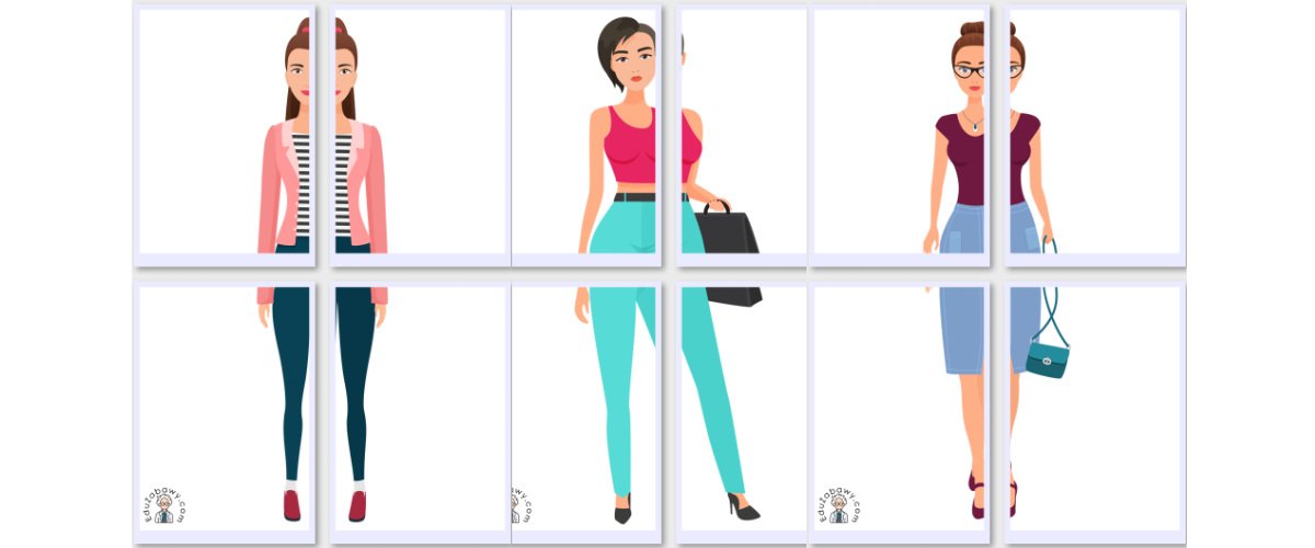 Dekoracje XXL do druku: Kobieta (10 szablonów)