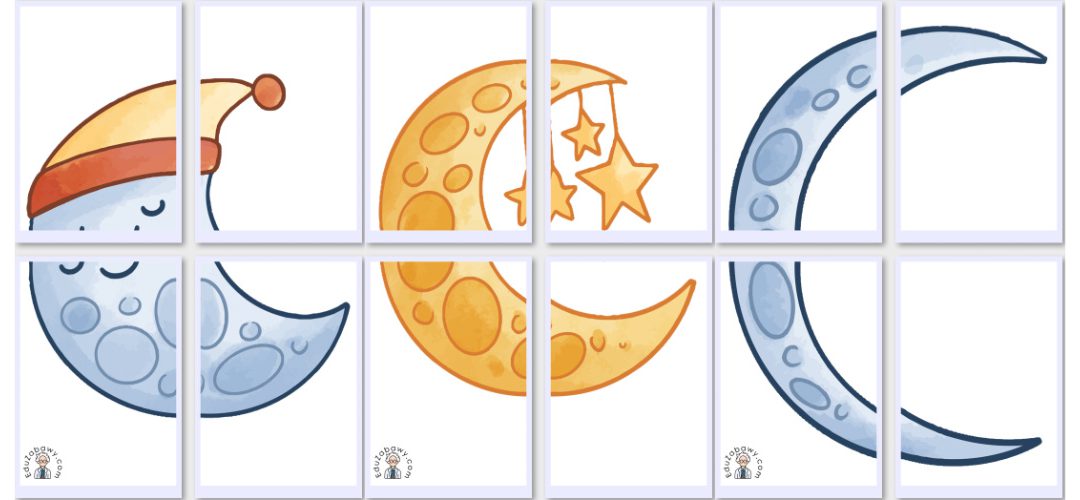 Dekoracje XXL: Księżyc (10 szablonów)