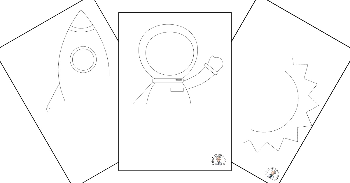 Karty pracy: Dokończ obrazek: Kosmos