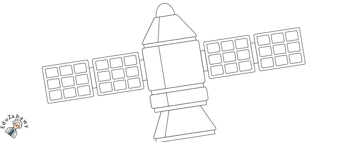 Kolorowanki do druku: Satelity (10 szablonów)