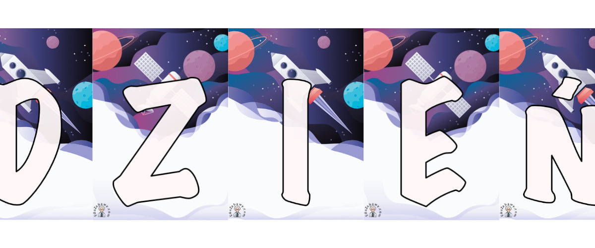 Napis do druku: Dzień Kosmosu – Kosmos