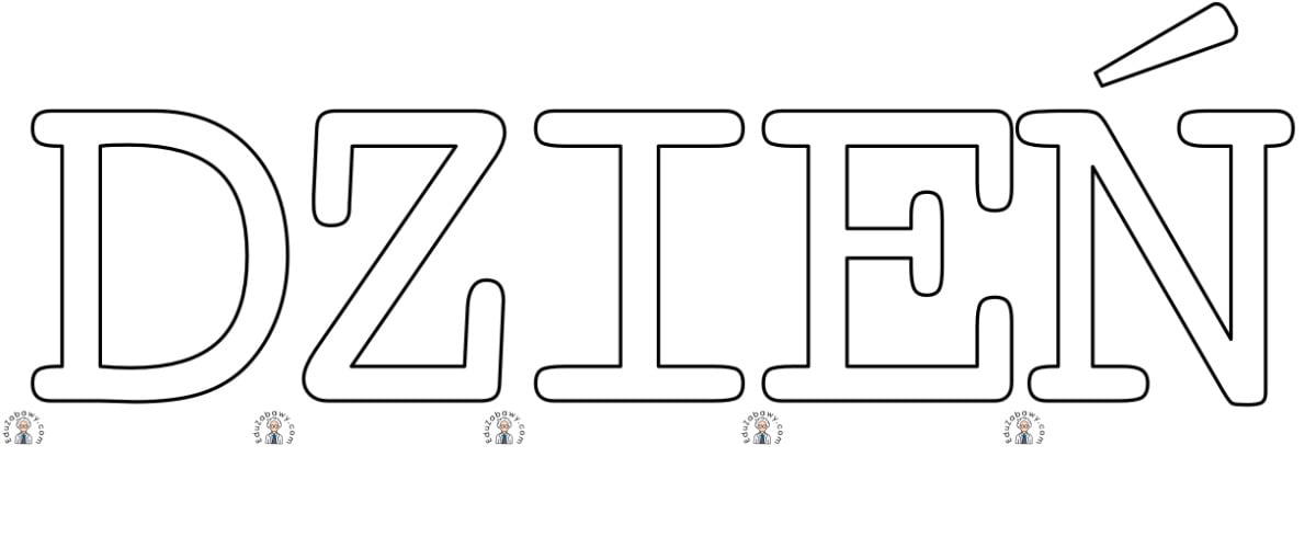 Napis do druku: Dzień Marchewki – Kontury