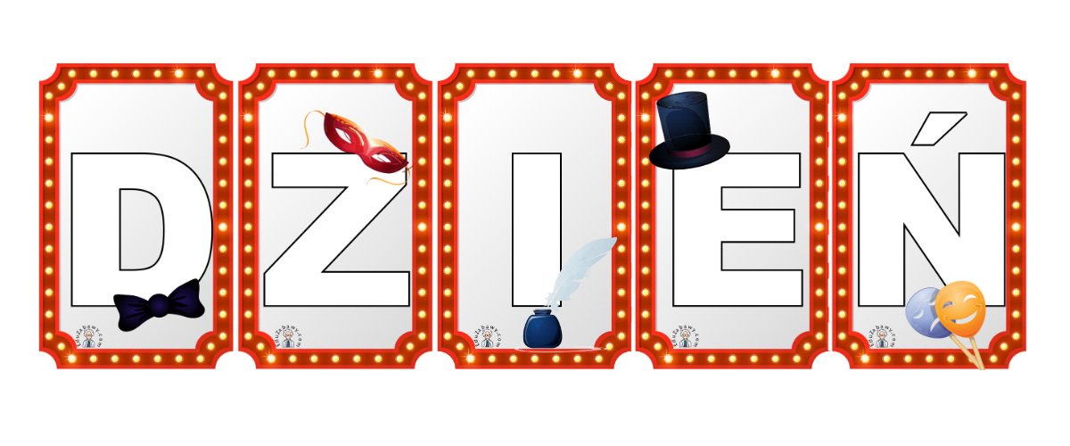 Napis do druku: Dzień Teatru – neon