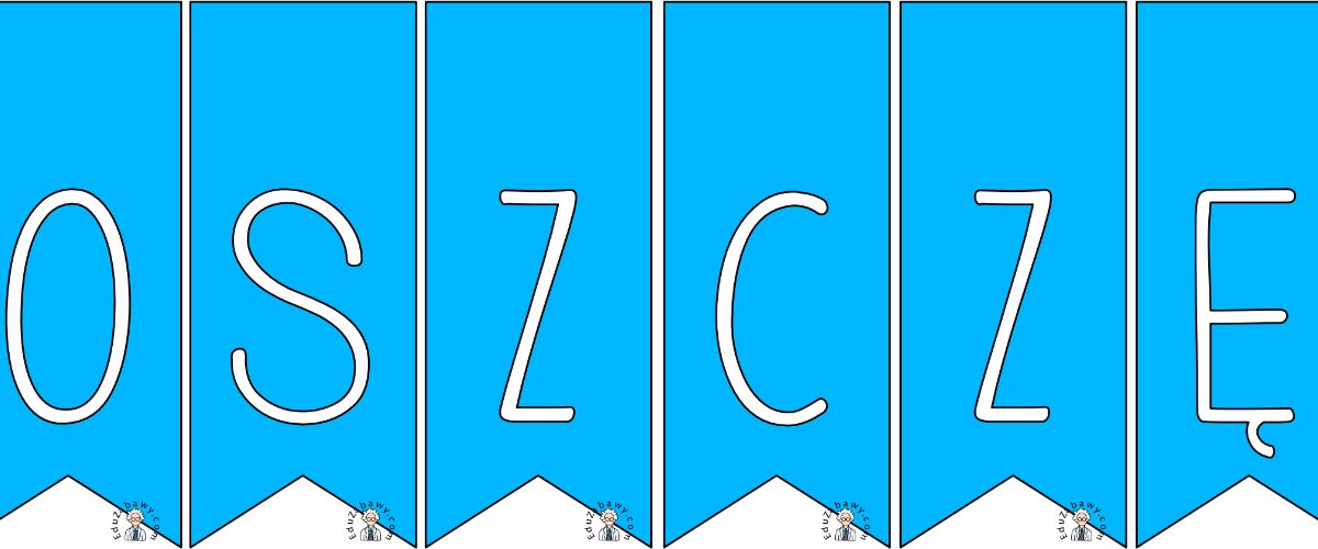 Napis do druku: Oszczędzaj wodę – girlanda