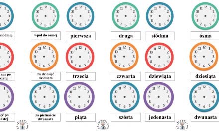 Nauka zegara – dorysuj wskazówki wg instrukcji pisanych