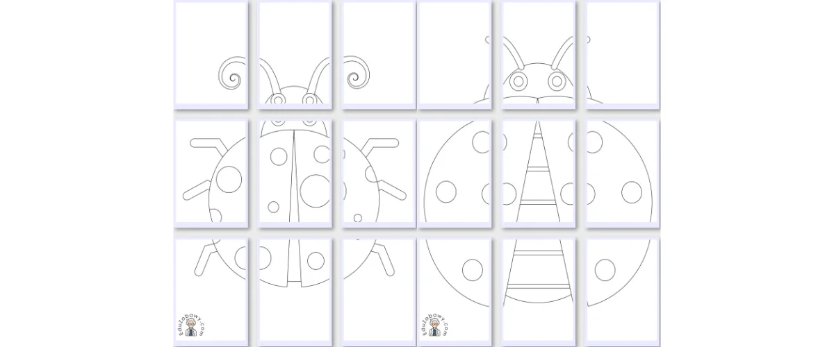 Kolorowanki XXL do druku: Biedronki (10 szablonów)