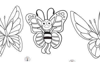 Kolorowanki do druku: Motyle (10 szablonów)