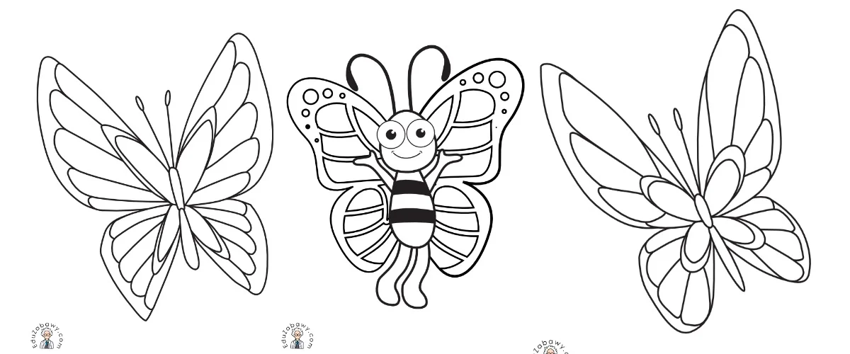 Kolorowanki do druku: Motyle (10 szablonów)