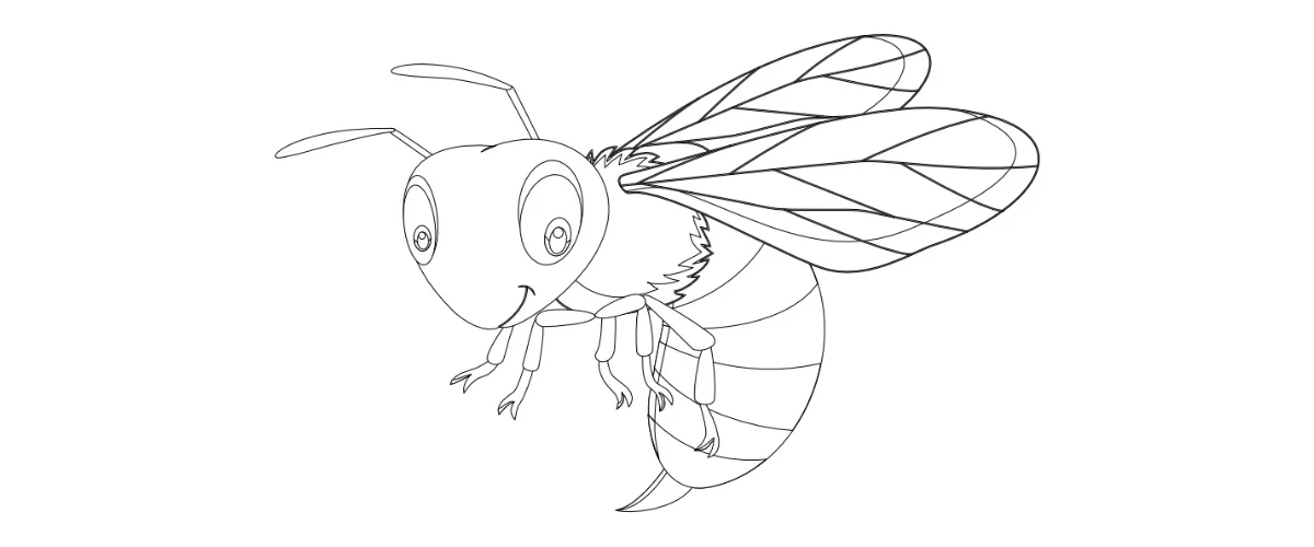 Kolorowanki do druku: Pszczoły (10 szablonów)