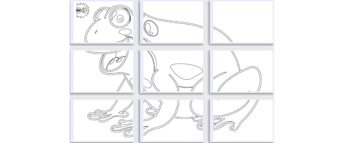 Kolorowanki XXL do druku: Żaby (10 szablonów)