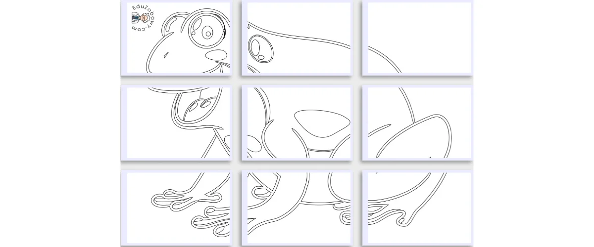 Kolorowanki XXL do druku: Żaby (10 szablonów)