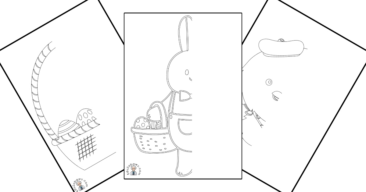 Karty pracy: Dokończ obrazek: Wielkanoc