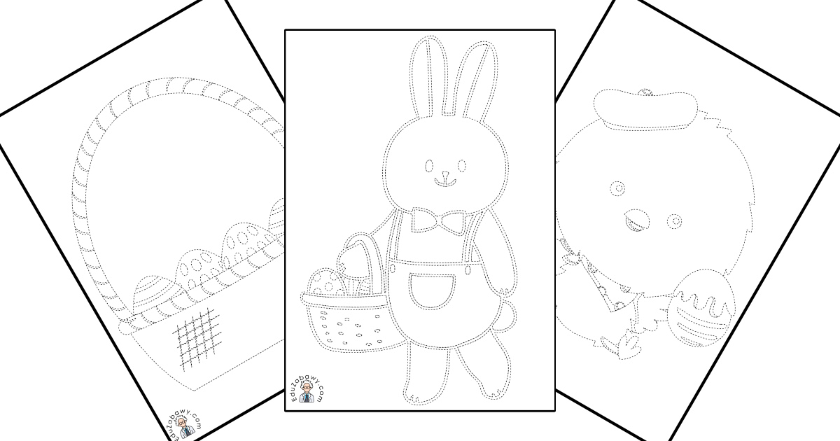 Karty pracy: Grafomotoryka: Wielkanoc