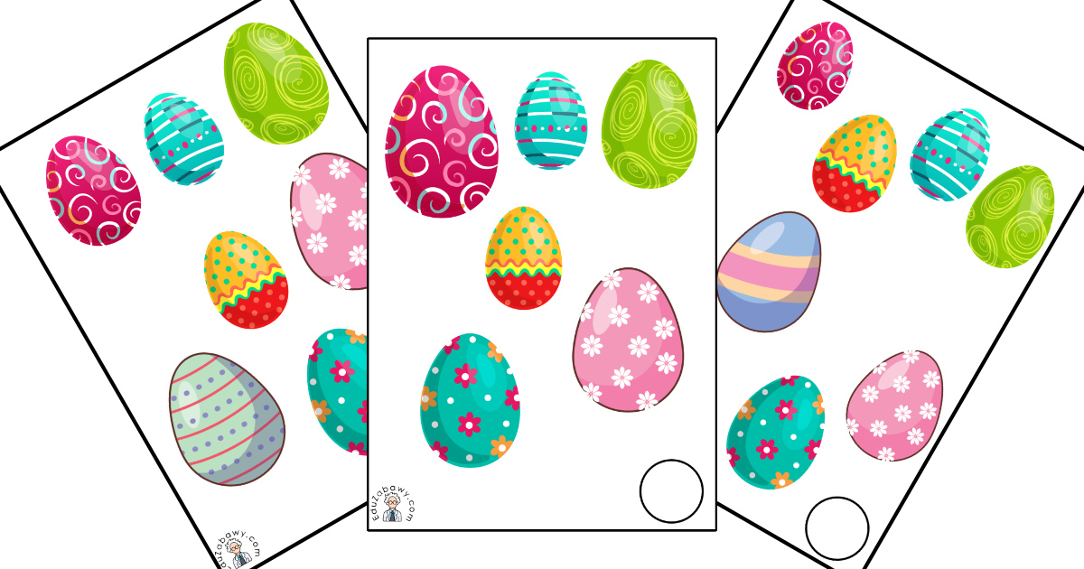 Karty pracy: Nauka liczenia: Wielkanoc