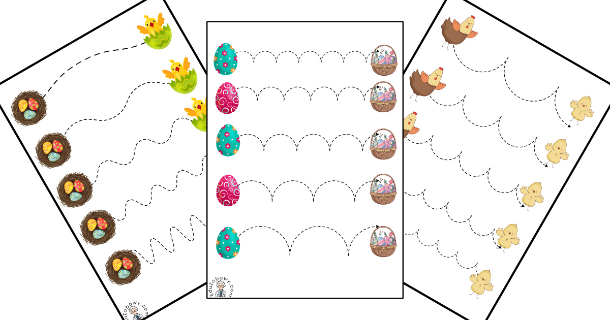 Karty pracy: Szlaczki: Wielkanoc